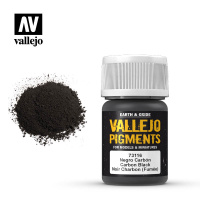 Пигмент (цветной порошок) Vallejo Pigments - Carbon Black (Smoke Black) (73116) 35 мл