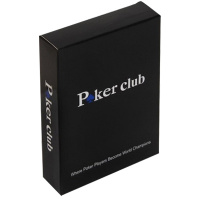 Карты игральные Poker club (100% пластик). Синяя рубашка