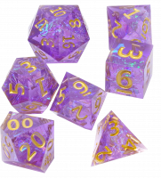 Набор высококачественных акриловых кубиков Stuff-pro (фиолетовый с золотыми цифрами) (SPD-VG)