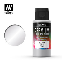 Краска металлик Vallejo Premium Color - Silver (62048) 60 мл