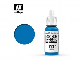 Краска (флуоресцентная) для миниатюр Vallejo Model Color - Color Blue Fluo (70736) 17мл