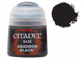 Краска для миниатюр Citadel Base: Abaddon Black (21-25)