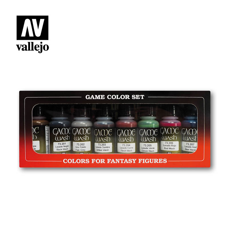 Набор красок Vallejo - Game Color Washes (73998) 8 красок по 17 мл