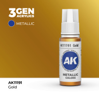 Краска металлик для миниатюр AK Metallic — Gold (AK11191) 17 мл