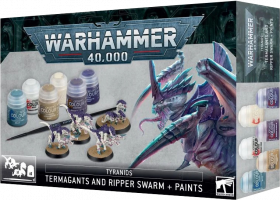 Стартовый набор Warhammer 40,000: Tyranids - Termagants and Ripper Swarm + Paints Set (60-13)