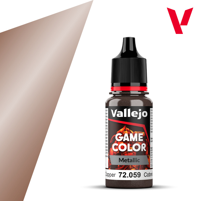 Краска металлик для миниатюр Vallejo Game Color - Hammered Copper (72059) 18 мл