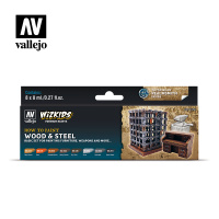Набор красок Vallejo - Wood & Steel (80256) 8 красок по 8 мл