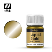 Краска металлик спиртовая Vallejo Liquid Gold - Green Gold (Alcohol Based) (70795) 35 мл