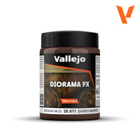 Текстурная паста Vallejo Diorama FX - Brown Mud (26811) 200 мл