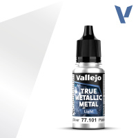 Краска для миниатюр Vallejo True Metallic Light – Sterling Silver (77101) 18 мл 