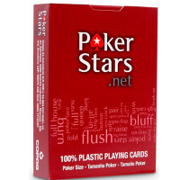 Карты Pokerstars красные 54 пластиковые 63*88мм (100% пластик)