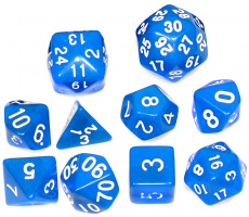 Набор из 10 кубиков для ролевых игр. Синие (DA0082)