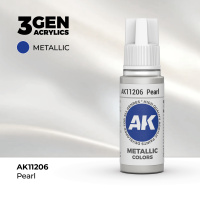 Краска металлик для миниатюр AK Metallic — Pearl (AK11206) 17 мл