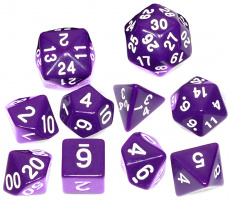 Набор из 10 кубиков для ролевых игр. Пурпурные (DA0085)