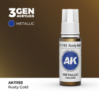 Краска металлик для миниатюр AK Metallic — Rusty Gold (AK11193) 17 мл