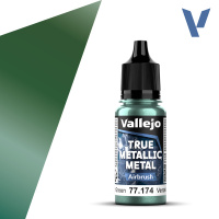 Краска для аэрографа Vallejo True Metallic Airbrush – Dusken Green (77174) 18 мл