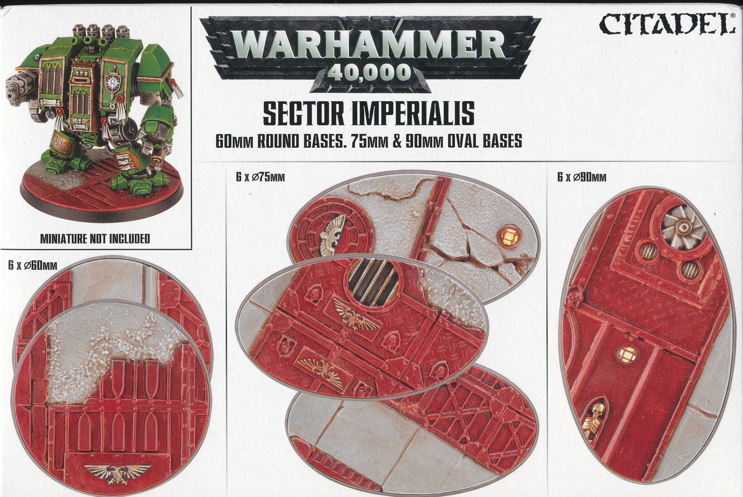 Warhammer 40.000 Sector Imperialis 60mm Round Bases. 75mm & 90mm Oval bases. (66-93)