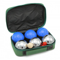 Спортивная игра "Петанк", 6 шаров (3 серебряных и 3 синих)