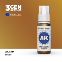 Краска металлик для миниатюр AK Metallic — Brass (AK11194) 17 мл