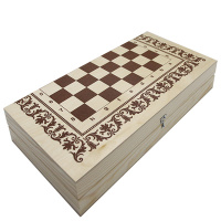 Игра 4 в 1 нарды, шашки, шахматы пластмассовые, карты (400х400). Арт. НШ-6