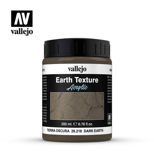 Рельефная краска Vallejo Diorama Effects - Dark Earth (26218) 200 мл