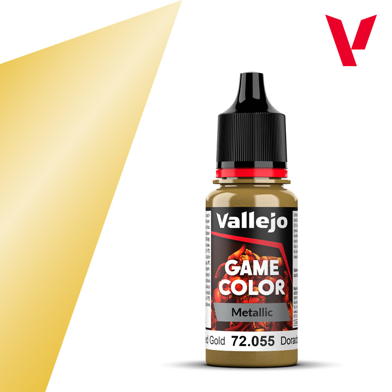 Краска металлик для миниатюр Vallejo Game Color - Polished Gold (72055) 18 мл