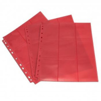 Упаковка листов 50 шт. двусторонних с кармашками 3х3 с боковой загрузкой - Blackfire (красный)