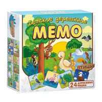 Детское деревянное Мемо "Зоопарк" 24 дет.