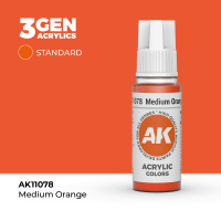Краска для миниатюр AK Standard — Medium Orange (AK11078) 17 мл