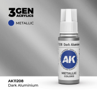 Краска металлик для миниатюр AK Metallic — Dark Aluminium (AK11208) 17 мл