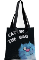 Сумка-шоппер "Синие коты Cat in the bag" (35*40 см.) художник Зенюк