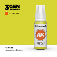 Краска для миниатюр AK Standard — Luminous Green (AK11128) 17 мл