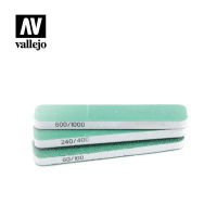 Набор для шлифования Vallejo (90х19х6 мм, 3 шт.) (T04001)