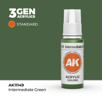 Краска для миниатюр AK Standard — Intermediate Green (AK11149) 17 мл
