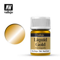 Краска металлик спиртовая Vallejo Liquid Gold - Red Gold (Alcohol Based) (70794) 35 мл