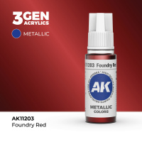 Краска металлик для миниатюр AK Metallic — Foundry Red (AK11203) 17 мл