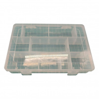 Прозрачный пластиковый ящик MANWAH (с 24 ячейками) 19х12.5х4 см (MW-BOX05)