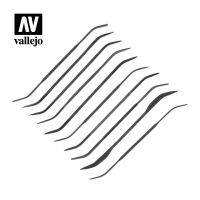 Набор закруглённых надфилей от Vallejo (10 шт.) (T03003)