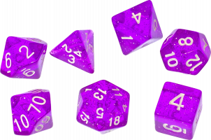 Набор кубиков для ролевых игр. Переливающиеся Пурпурные (DA0035)