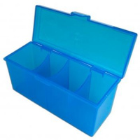 Пластиковая коробочка Blackfire для четырёх колод - Синяя (320+) (BF07479)
