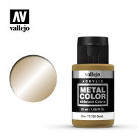 Краска металлик для аэрографа Vallejo Metal Color - Gold (77725) 32 мл