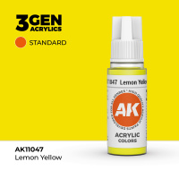 Краска для миниатюр AK Standard — Lemon Yellow (AK11047) 17 мл
