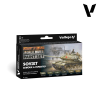 Набор красок Vallejo – WWII Soviet Armour & Infantry (70202) 6 красок по 18 мл