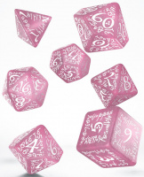 Набор кубиков Elvish - Shimmering pink & White Dice Set (SELV11)