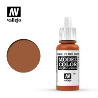 Краска металлик для миниатюр Vallejo Model Color - Copper (70999) 17мл