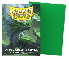 Протекторы Матовые Dragon Shield — Apple Green & Silver Matte Dual (AT-15073)
