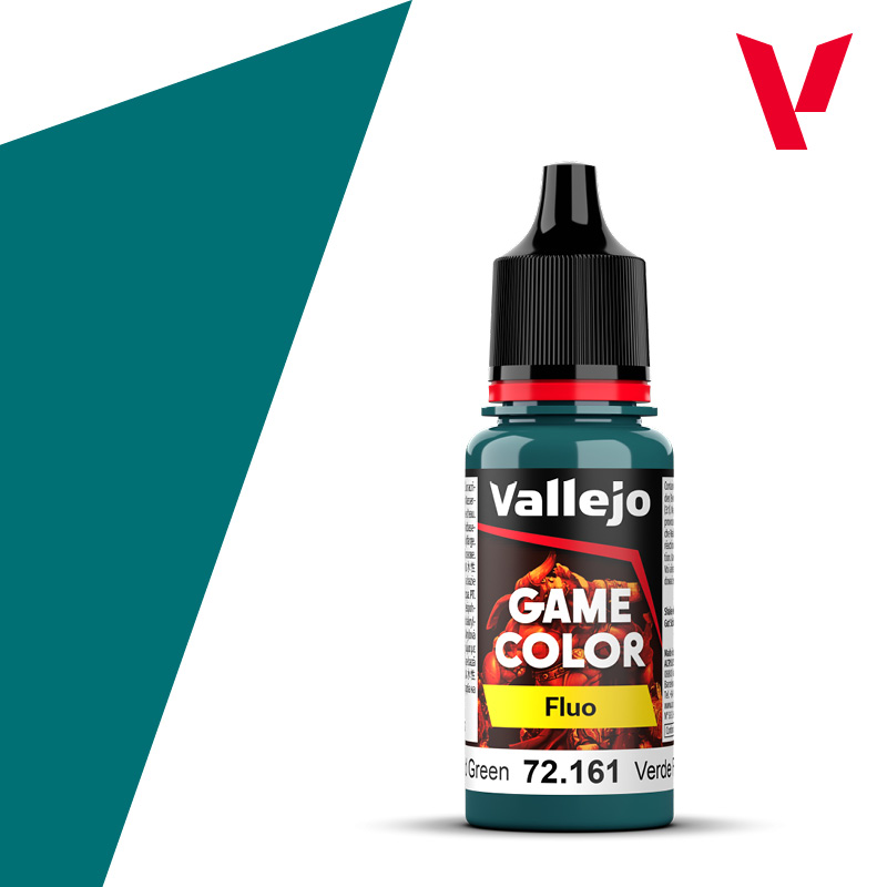 Краска (флуоресцентная) для миниатюр Vallejo Game Color - Fluorescent Cold Green (72161) 18 мл