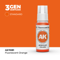 Краска для миниатюр AK Standard — Fluorescent Orange (AK11081) 17 мл