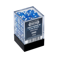 Набор кубиков Stuff Pro D6. Прозрачные Синие (12 мм, 36 шт) (SPD28)