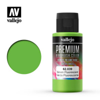 Краска (флуоресцентная) для миниатюр Vallejo Premium Color - Fluorescent Green (62039) 60 мл